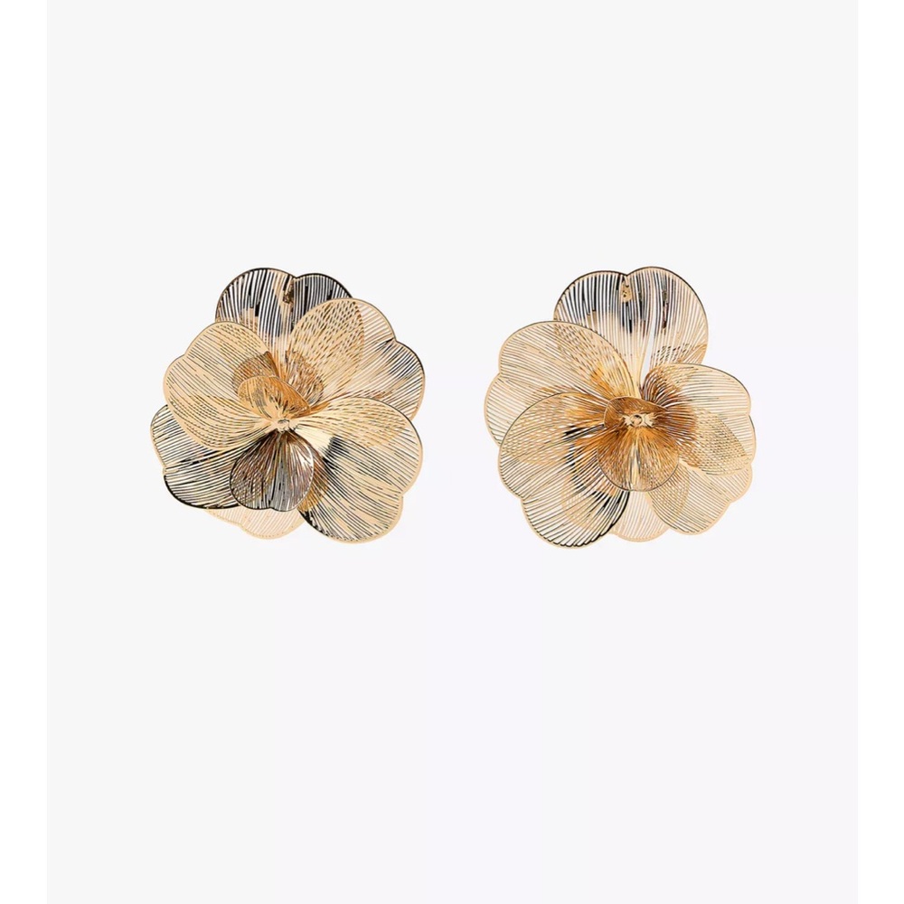 ZARA Raised Flower Earrings